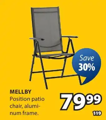 JYSK MELLBY Position patio chair offer