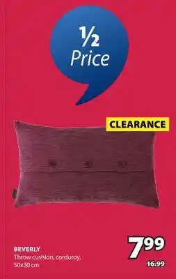 JYSK BEVERLY Throw cushion offer