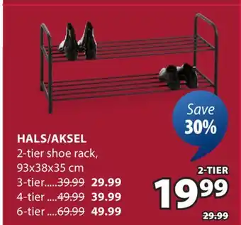 JYSK HALS / AKSEL 2-tier shoe rack offer