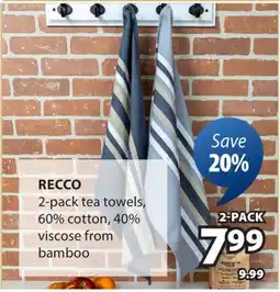 JYSK RECCO 2-pack tea towels offer