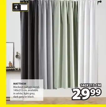 JYSK MATTHEW Blackout curtain panel offer