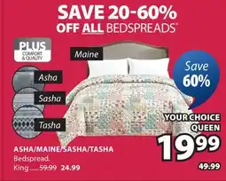 JYSK ASHA / MAINE / SASHA / TASHA Bedspread offer