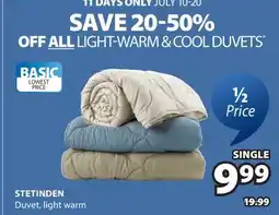 JYSK STETINDEN Duvet offer