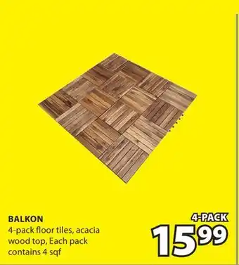 JYSK BALKON 4-pack floor tiles offer