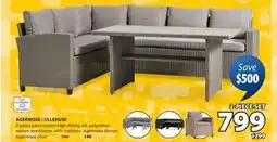 JYSK AGERMOSE / ULLEHUSE 2-piece patio corner high dining set, polyrattan woven steel frame with cushions offer