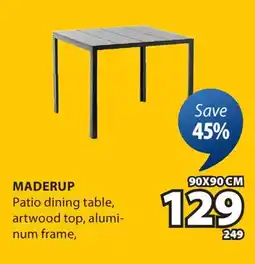 JYSK MADERUP Patio dining table offer