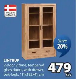 JYSK LINTRUP 2-door vitrine offer