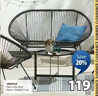 JYSK UBBERUP Patio sofa offer