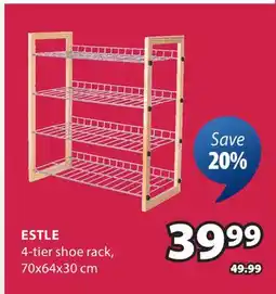 JYSK ESTLE 4-tier shoe rack offer