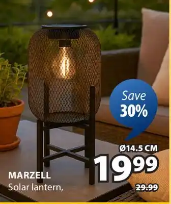 JYSK MARZELL Solar lantern offer