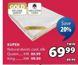 JYSK KUPEN Natural duvet offer