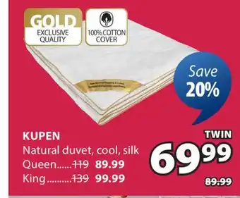 JYSK KUPEN Natural duvet offer