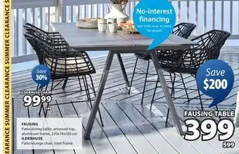 JYSK FAUSING, ILDERHUSE Patio dining table, artwood top, aluminum frame offer