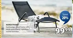 JYSK NORDSTRAND Sunlounger offer
