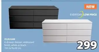 JYSK DURHAM 6-drawer dresser offer