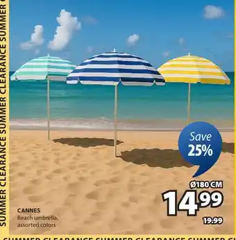 JYSK CANNES Beach umbrella offer
