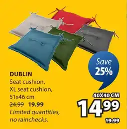 JYSK DUBLIN Seat cushion offer