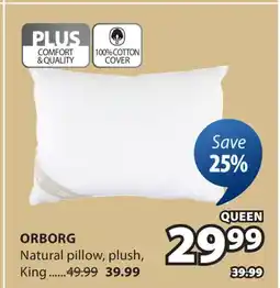 JYSK ORBORG Natural pillow offer