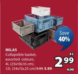 JYSK MILAS Collapsible basket offer