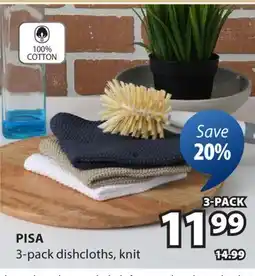 JYSK PISA 3-pack dishcloths offer