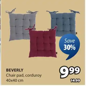JYSK BEVERLY Chair pad offer
