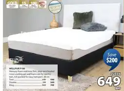 JYSK WELLPUR F100 Memory foam mattress offer