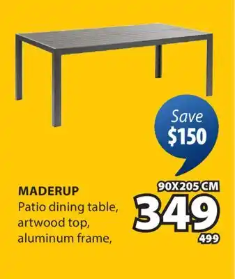 JYSK MADERUP Patio dining table offer