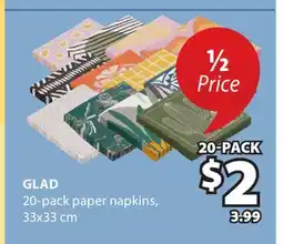 JYSK GLAD 20-pack paper napkins offer