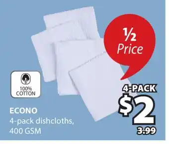 JYSK ECONO 4-pack dishcloths offer