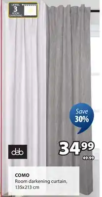 JYSK COMO Room darkening curtain offer