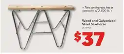 Matériaux Pont Masson Wood and Galvanized Steel Sawhorse - 2500 lb Capacity offer