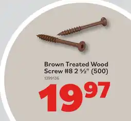 Matériaux Pont Masson Brown Treated Wood Screw #8 2-1/2 (500) offer