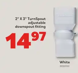 Matériaux Pont Masson TurnSpout Directional 2 x 3-in Downspout Connector - White offer
