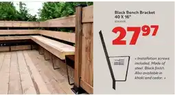 Matériaux Pont Masson Black Bench Bracket 40X16 offer