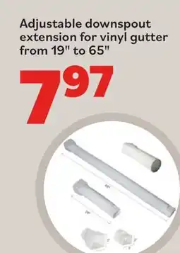 Matériaux Pont Masson White Vinyl Downspout Extension - 19-in to 65-in Adjustable offer