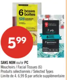 Pharmaprix NO NAME or PC Facial Tissues (6) offer
