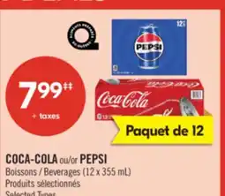 Pharmaprix COCA-COLA or PEPSI Beverages offer