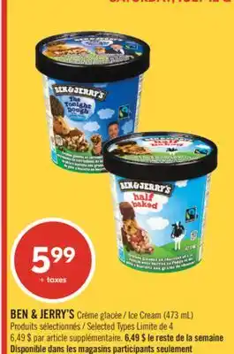 Pharmaprix BEN & JERRY'S Ice Cream offer
