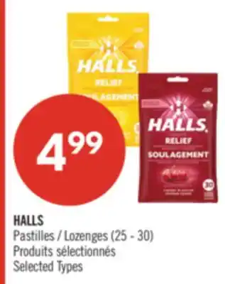 Pharmaprix HALLS Pastilles offer