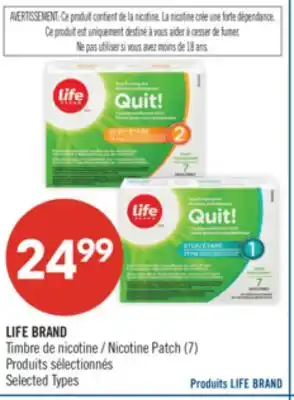 Pharmaprix LIFE BRAND Nicotine Patch offer
