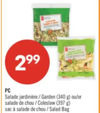 Pharmaprix PC Garden (340 g) or Coleslaw (397 g) Salad Bag offer