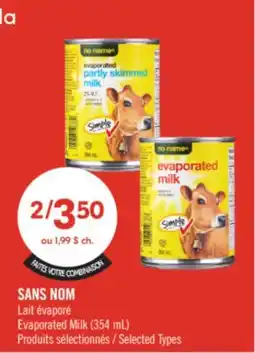 Pharmaprix NO NAME Evaporated Milk offer