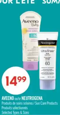 Pharmaprix AVEENO or NEUTROGENA Sun Care Products offer