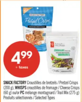 Pharmaprix SNACK FACTORY Pretzel Crisps offer
