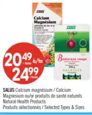 Pharmaprix SALUS Calcium Magnesium or Natural Health Products offer