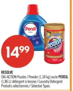 Pharmaprix RESOLVE OXI-ACTION Powder (1,38 kg) or PERSIL (1,86 L) Laundry Detergent offer