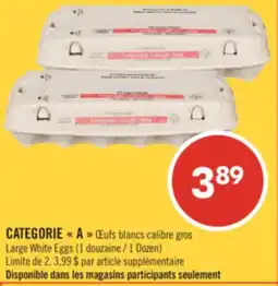 Pharmaprix CATEGORIE A Large White Eggs offer