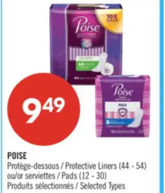 Pharmaprix POISE Protective Liners (44 - 54) or Pads (12 - 30) offer