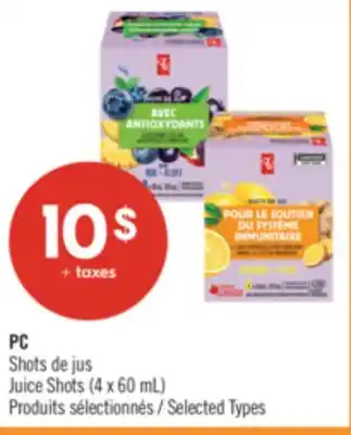Pharmaprix PC Juice Shots offer