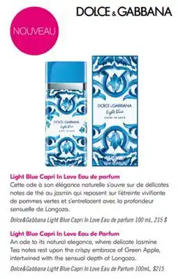Pharmaprix Dolce&Gabbana Light Blue Capri In Love Eau de Parfum offer
